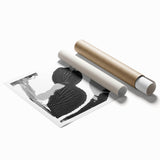 Textured Black and Gray Abstract Bedroom Wall Art – Canvas & Framed