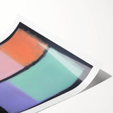 Abstract geometric rolled print featuring vibrant colors and intricate patterns, elegantly packaged in a sturdy tube for easy transport and display. Ideal for modern decor enthusiasts seeking unique wall art.