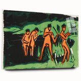 Expressionist Bathing Scene – Vibrant Abstract Nature Canvas Art