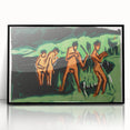Expressionist Bathing Scene – Vibrant Abstract Nature Canvas Art