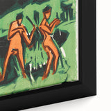 Expressionist Bathing Scene – Vibrant Abstract Nature Canvas Art