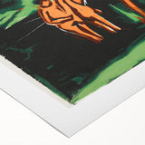 Expressionist Bathing Scene – Vibrant Abstract Nature Canvas Art