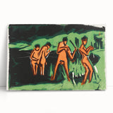 Expressionist Bathing Scene – Vibrant Abstract Nature Canvas Art