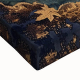 Close-up of vibrant floral and botanical wall art on stretched canvas, showcasing intricate flower details and lush green leaves, ideal for home decor.