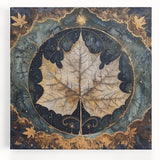 Vibrant wall art featuring a floral and botanical design with green leaves on a stretched canvas, perfect for home decor and nature-inspired aesthetics.
