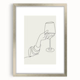 Textured art print featuring abstract swirls in muted gray and silver tones, framed under glass.