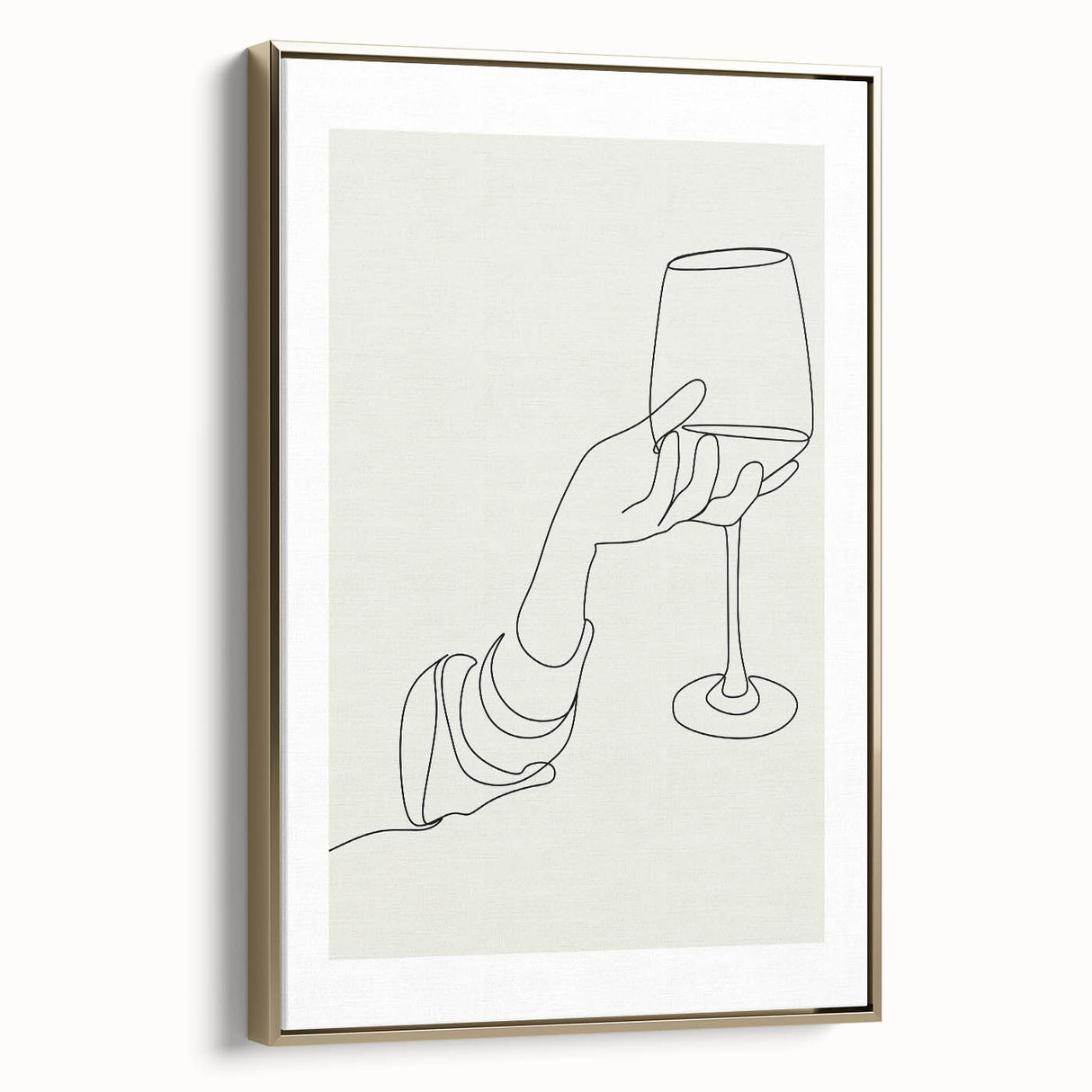 Framed canvas featuring a vintage poster of a landscape painting in muted earth tones, ideal for bedroom wall art.