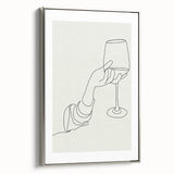 Landscape art painting on framed canvas, featuring a colorful vintage poster of food and drinks with black accents.