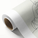 Art deco poster featuring a stylized cocktail glass, in pastel pink and blue tones on rolled canvas.