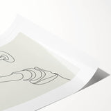 Extra large wall art featuring line art flowers in black on a white background, ideal for large living room decor.