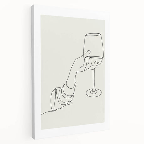 Large stretched canvas featuring a vibrant depiction of various fruits and vegetables, ideal for kitchen wall art.