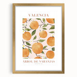 Extra large abstract art print featuring textured fruits in vibrant colors on a gold-framed canvas.