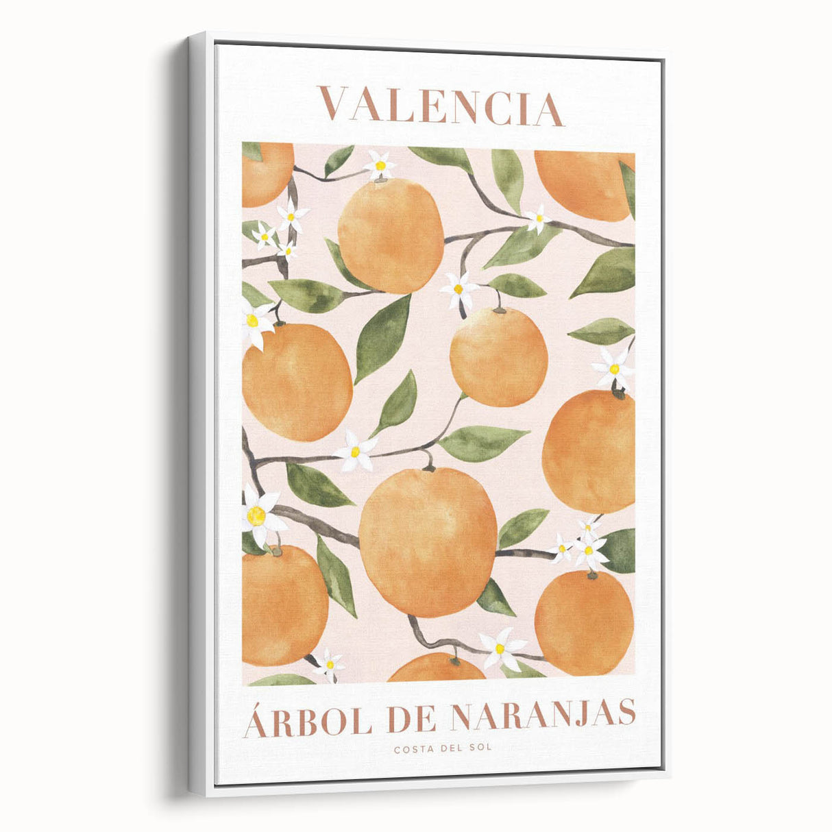 Vintage poster art featuring colorful fruits on a black background, framed canvas, ideal for living room decor.