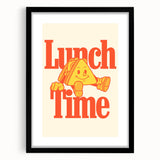 Extra large abstract art print featuring vibrant, colorful textures on a black framed canvas, ideal for living room decor.