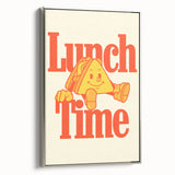 Landscape art painting of a vibrant countryside scene on framed canvas, featuring a palette of green, blue, and yellow.