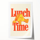 Extra large rolled print featuring a floral art design in pastel shades, ideal for dining room wall decor.