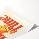 Extra large rolled print featuring line art flowers in black and white, ideal for large living room wall art.