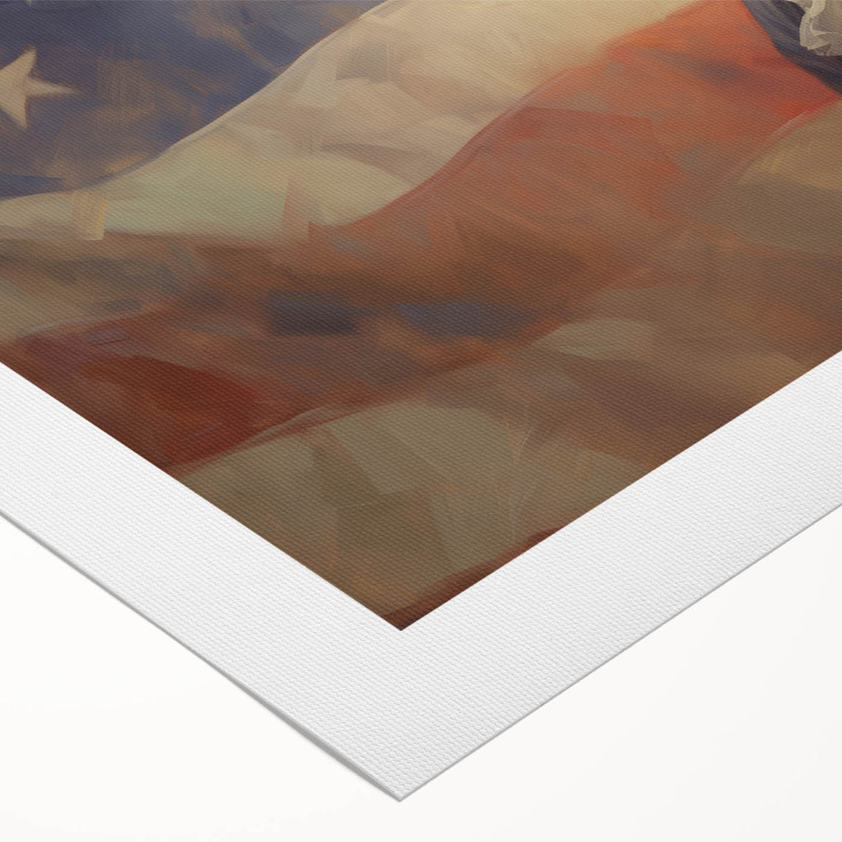 George Washington & USA Flag - Independence Day Wall Art Print