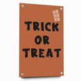 Trick or Treat Halloween Wall Art - Spooky Typography Decor