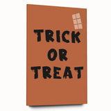 Trick or Treat Halloween Wall Art - Spooky Typography Decor