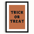 Trick or Treat Halloween Wall Art - Spooky Typography Decor