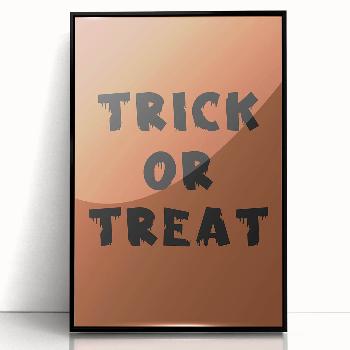 Trick or Treat Halloween Wall Art - Spooky Typography Decor