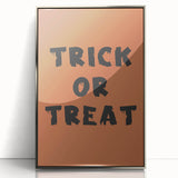 Trick or Treat Halloween Wall Art - Spooky Typography Decor
