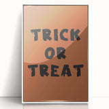 Trick or Treat Halloween Wall Art - Spooky Typography Decor
