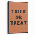 Trick or Treat Halloween Wall Art - Spooky Typography Decor