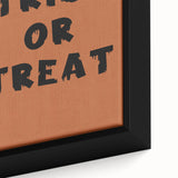 Trick or Treat Halloween Wall Art - Spooky Typography Decor