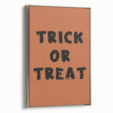 Trick or Treat Halloween Wall Art - Spooky Typography Decor
