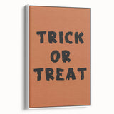 Trick or Treat Halloween Wall Art - Spooky Typography Decor