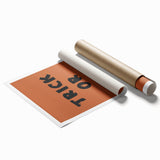 Trick or Treat Halloween Wall Art - Spooky Typography Decor