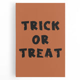Trick or Treat Halloween Wall Art - Spooky Typography Decor