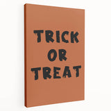 Trick or Treat Halloween Wall Art - Spooky Typography Decor