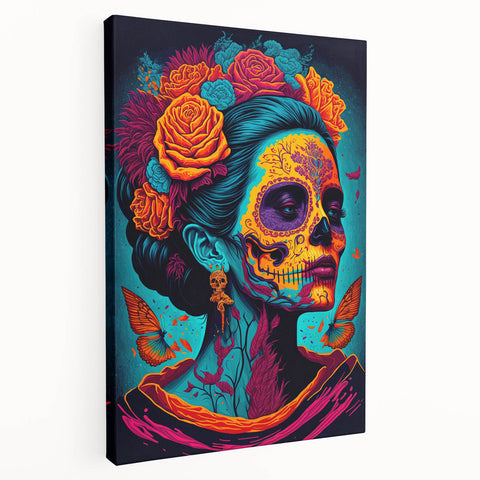 Vivid Catrina Elegance – Día de los Muertos Canvas Art