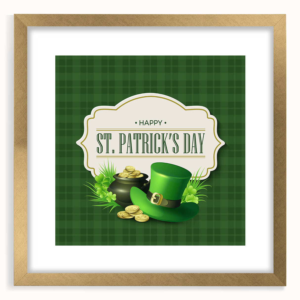 Lucky St. Patrick’s Day Wall Art - Leprechaun Gold Print