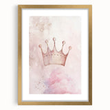 Princess Crown Girls Room Wall Art – Royal Nursery Print