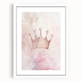Princess Crown Girls Room Wall Art – Royal Nursery Print