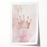 Princess Crown Girls Room Wall Art – Royal Nursery Print