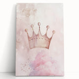 Princess Crown Girls Room Wall Art – Royal Nursery Print