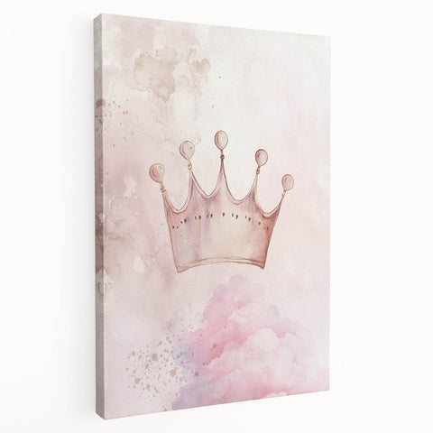 Princess Crown Girls Room Wall Art – Royal Nursery Print