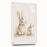 Mother & Baby Bunny Nursery Wall Art – Baby Room Decor Prints