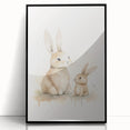 Mother & Baby Bunny Nursery Wall Art – Baby Room Decor Prints