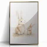 Mother & Baby Bunny Nursery Wall Art – Baby Room Decor Prints