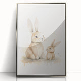 Mother & Baby Bunny Nursery Wall Art – Baby Room Decor Prints