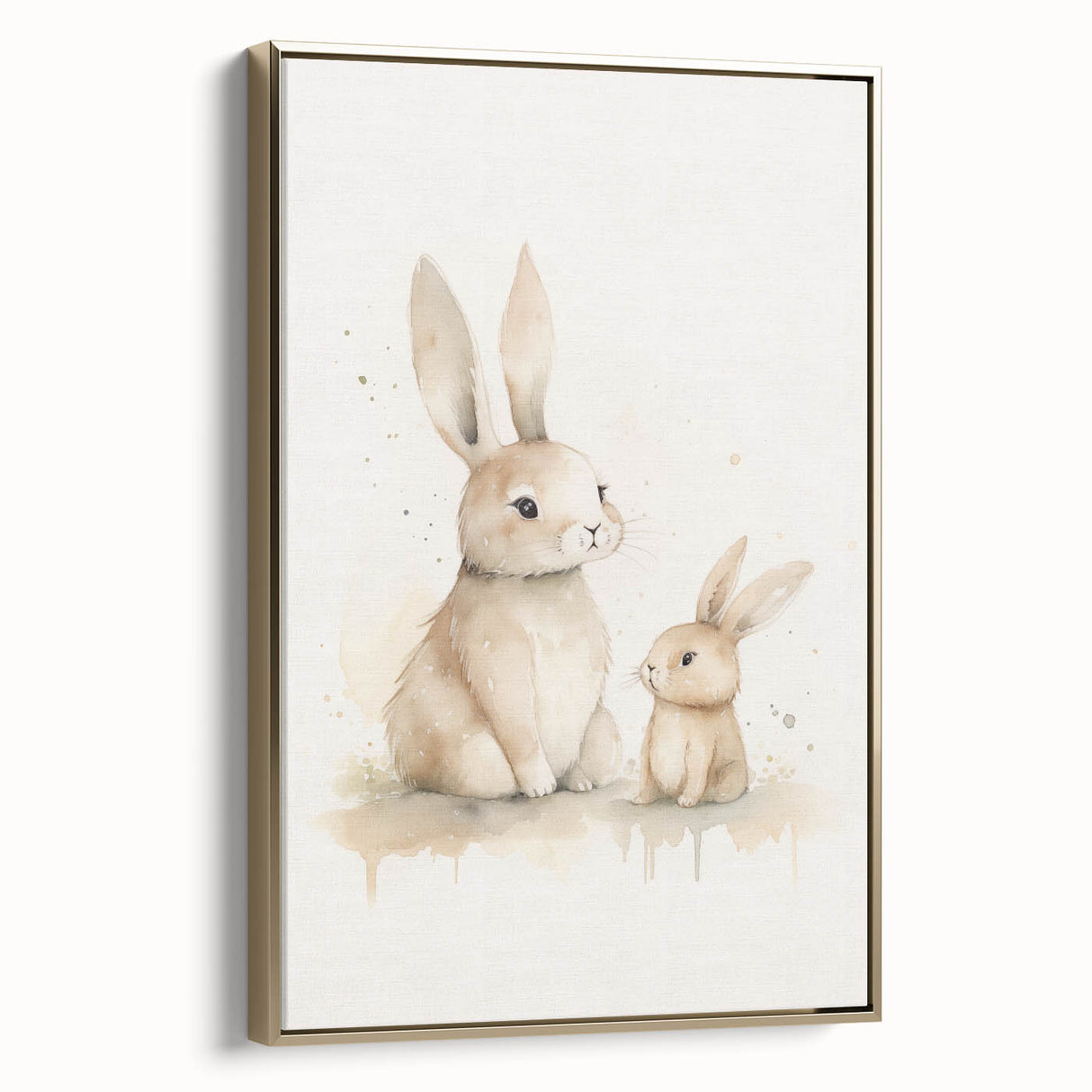 Mother & Baby Bunny Nursery Wall Art – Baby Room Decor Prints