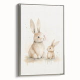Mother & Baby Bunny Nursery Wall Art – Baby Room Decor Prints