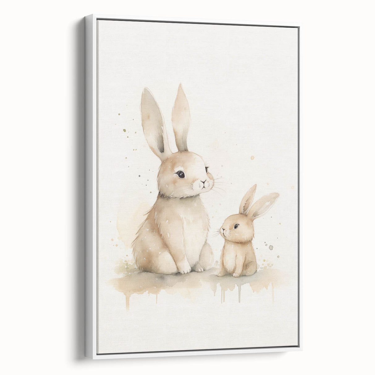 Mother & Baby Bunny Nursery Wall Art – Baby Room Decor Prints