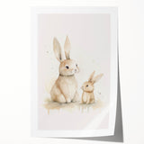 Mother & Baby Bunny Nursery Wall Art – Baby Room Decor Prints